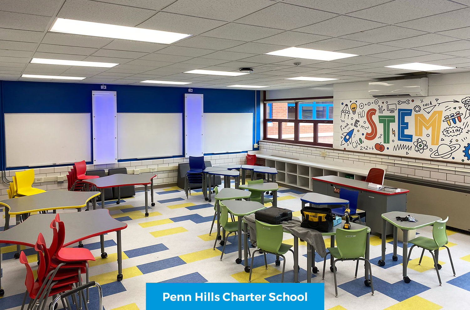 Penn Hills Charter School of Entrepreneurship. Photo of new classroom