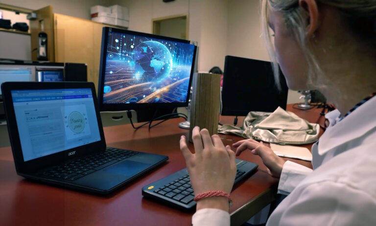 cutting-edge curriculum - photo of student on computer