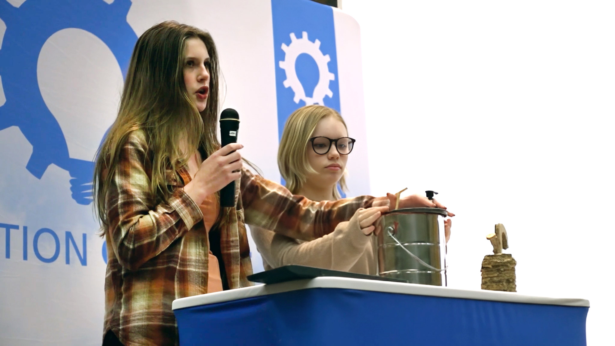 Students at an Invention Contest