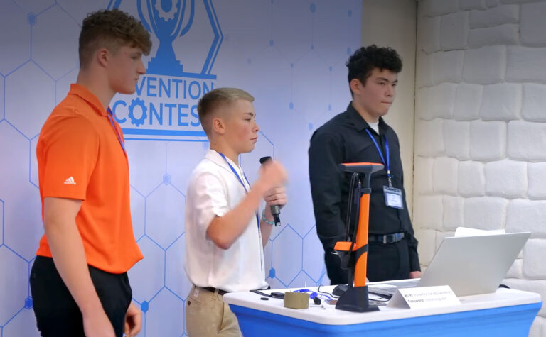 Grove City Middle School, Ethan Cooke, Elijah Lawson, and Gavin Purdy, developed the Needle Guard
