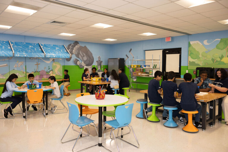 Students working. Lincoln Elementary