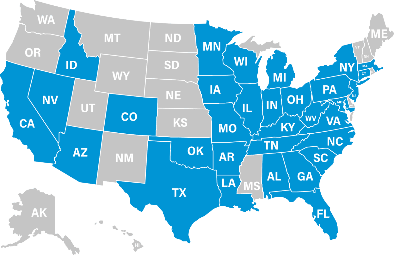 States within the USA that use Inventionland Education